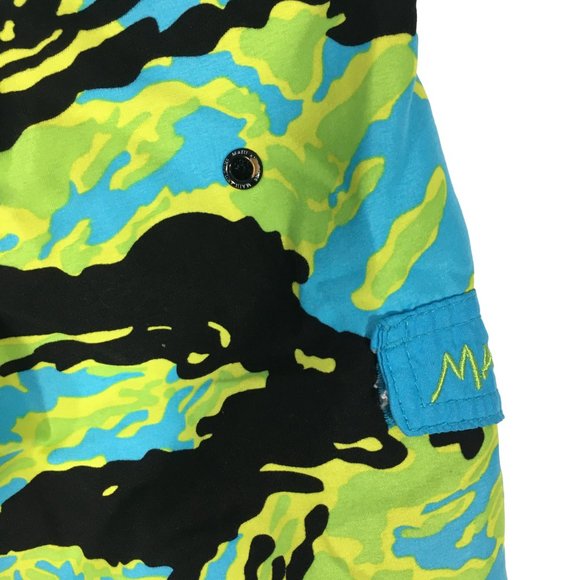 Maui & Sons Youth Small‎ Blue Green Black Camo Board Shorts, Swimming Trunks, S - Picture 5 of 9